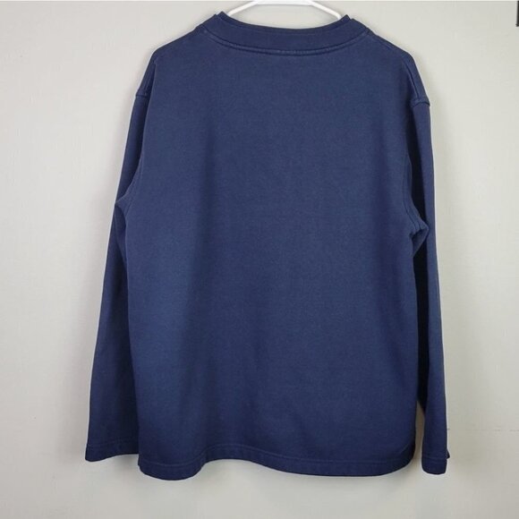 COTTAGE Cove Sweatshirt Button Cardigan Embroidery Winter Blue L - Picture 5 of 11